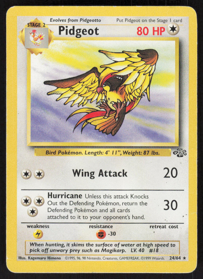 Pidgeot - Jungle #24/64 - Lightly Played - Normal