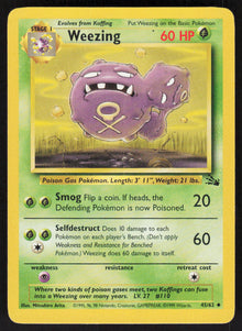 Weezing - Fossil #45/62 - Lightly Played - Normal