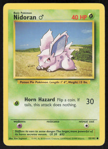 Nidoran♂ - Base Set #55/102 - Lightly Played - Normal