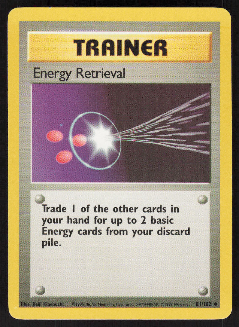 Energy Retrieval - Base Set #81/102 - Lightly Played - Normal