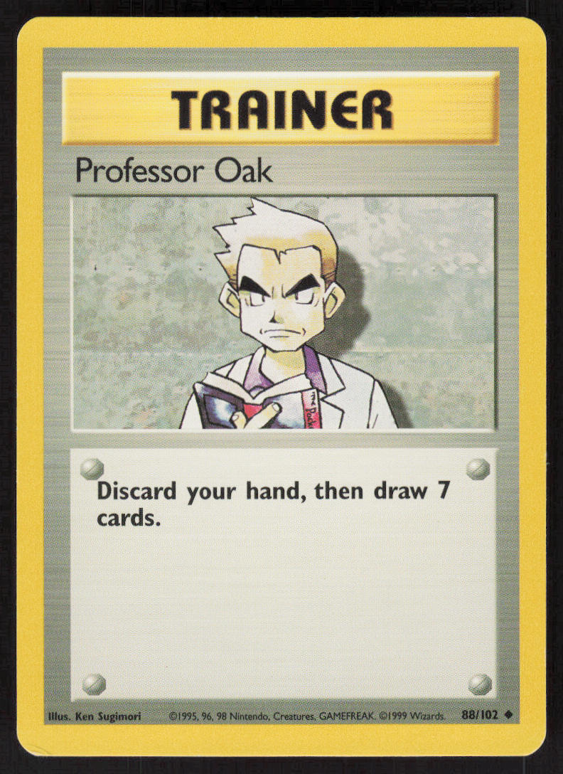 Professor Oak - Base Set #88/102 - Lightly Played - Normal