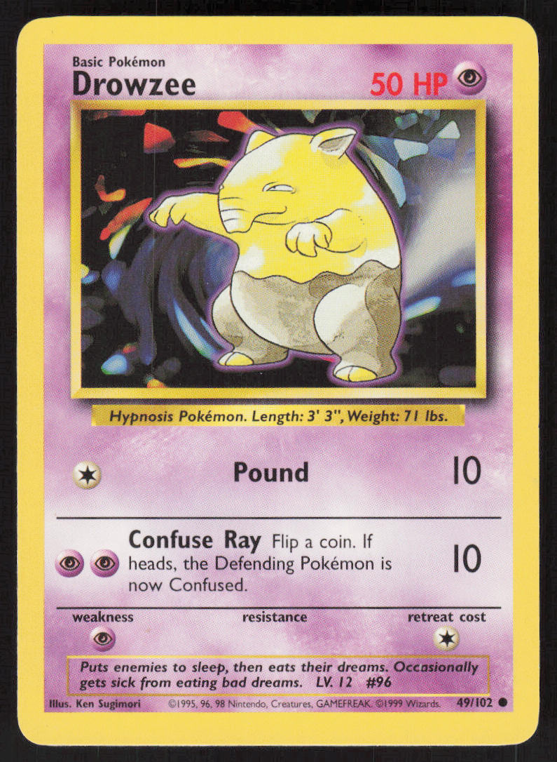 Drowzee - Base Set #49/102 - Lightly Played - Normal