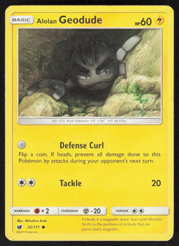 Alolan Geodude - Crimson Invasion #32/111 - Lightly Played - Normal