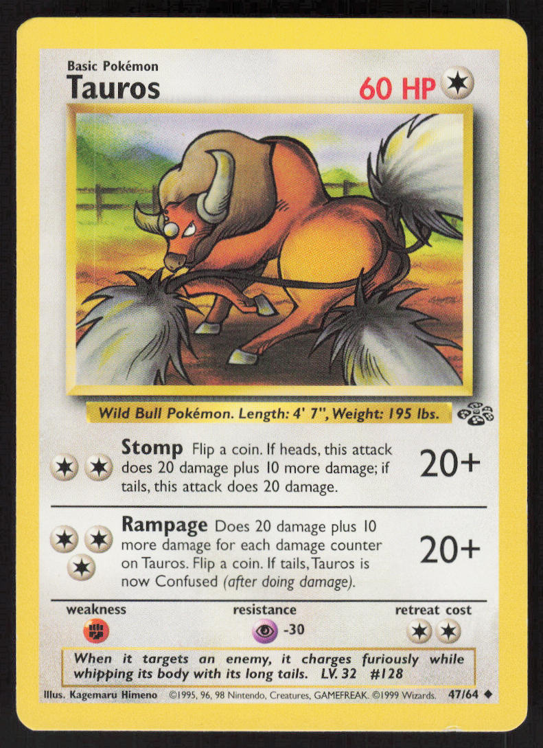Tauros - Jungle #47/64 - Lightly Played - Normal