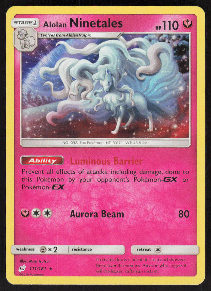Alolan Ninetales - Team Up #111/181 - Lightly Played - Holofoil