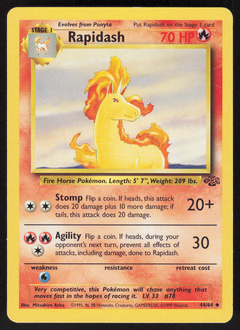Rapidash - Jungle #44/64 - Lightly Played - Normal