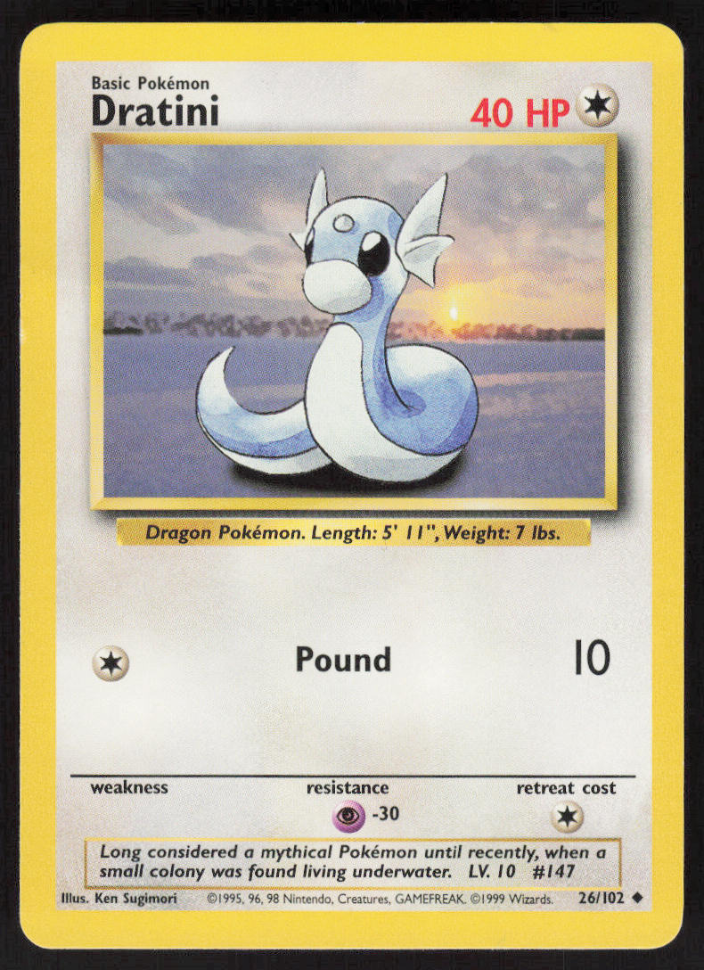 Dratini - Base Set #26/102 - Lightly Played - Normal