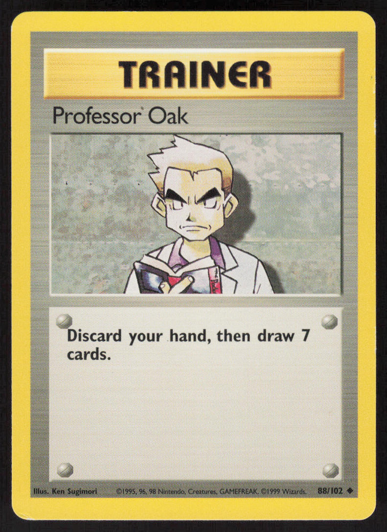 Professor Oak - Base Set #88/102 - Lightly Played - Normal