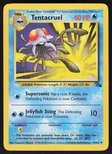 Tentacruel - Fossil #44/62 - Lightly Played - Normal