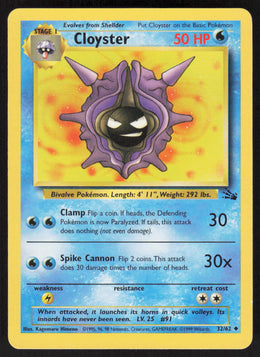 Cloyster - Fossil #32/62 - Lightly Played - Normal