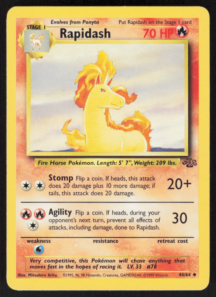 Rapidash - Jungle #44/64 - Lightly Played - Normal