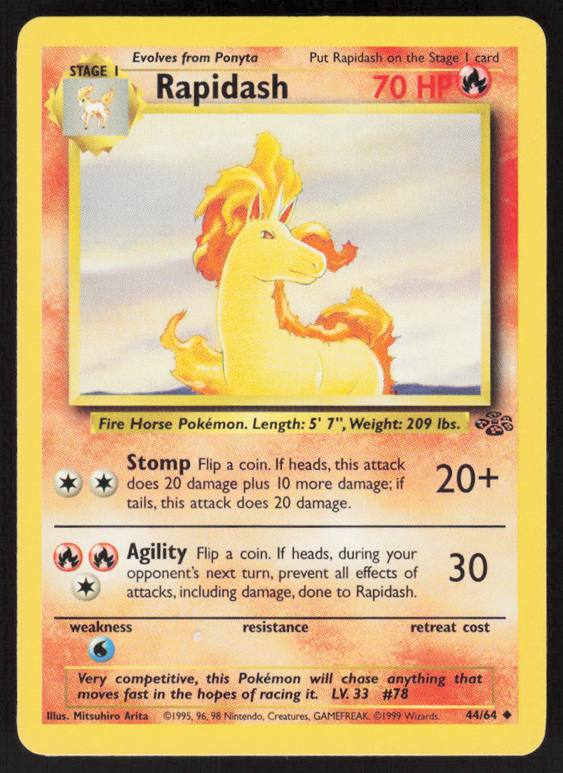 Rapidash - Jungle #44/64 - Lightly Played - Normal