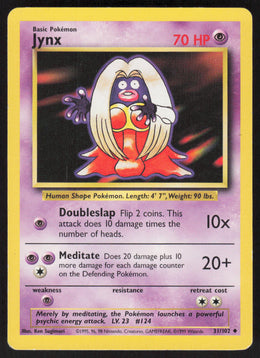 Jynx - Base Set #31/102 - Lightly Played - Normal