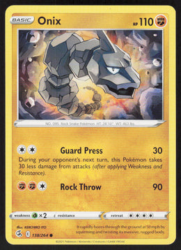 Onix - Fusion Strike #138/264 - Near Mint - Normal