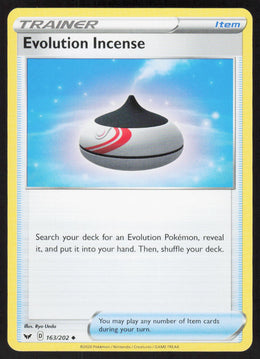 Evolution Incense - Sword & Shield #163/202 - Near Mint - Normal