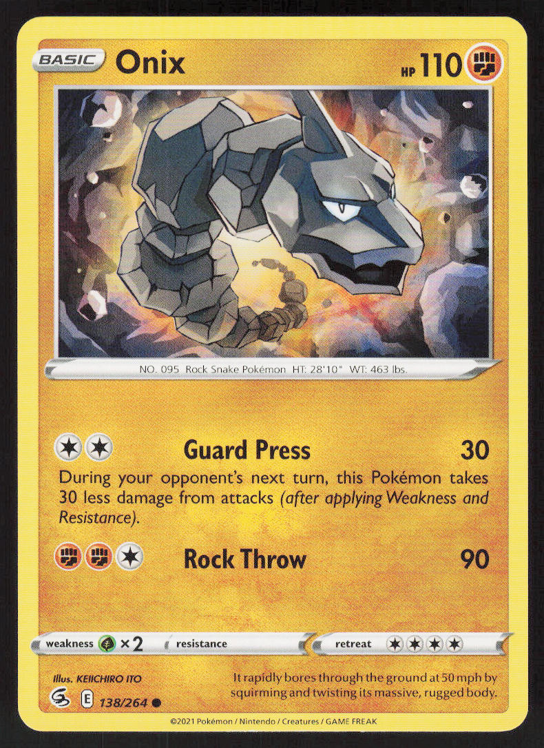 Onix - Fusion Strike #138/264 - Near Mint - Normal