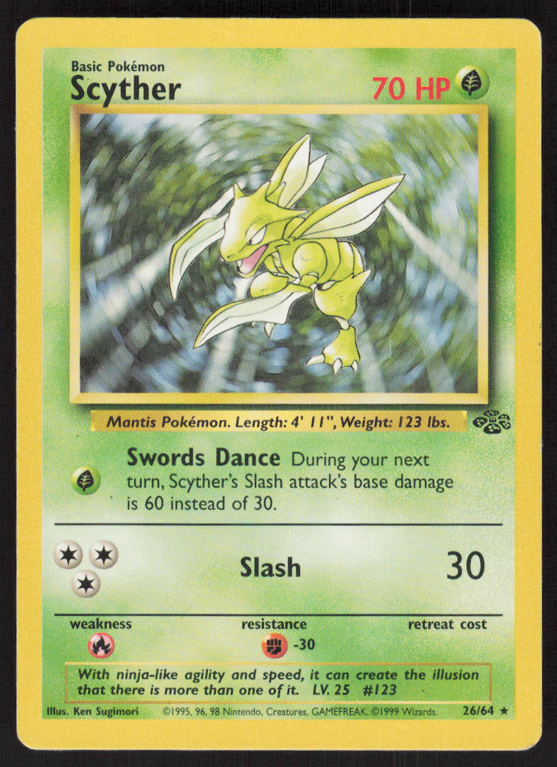 Scyther - Jungle #26/64 - Lightly Played - Normal