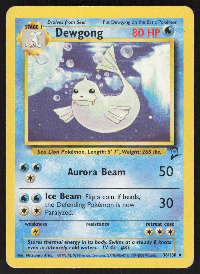 Dewgong - Base Set 2 #36/130 - Lightly Played - Normal