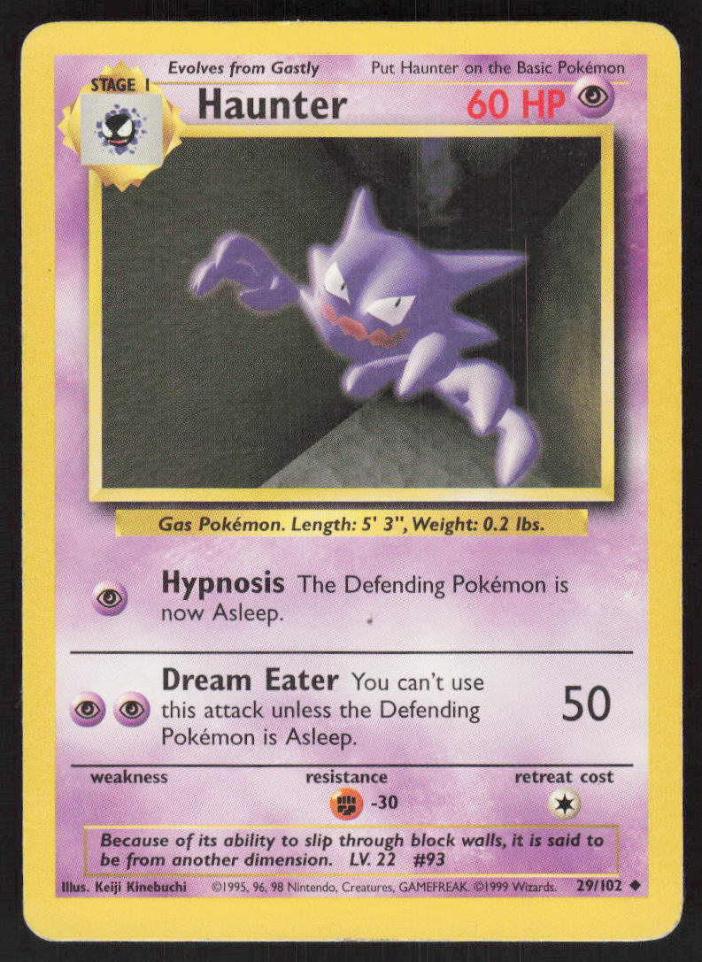 Haunter - Base Set #29/102 - Lightly Played - Normal