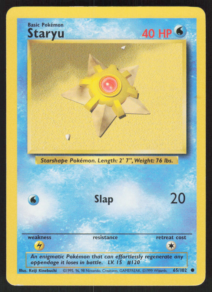 Staryu - Base Set #65/102 - Lightly Played - Normal