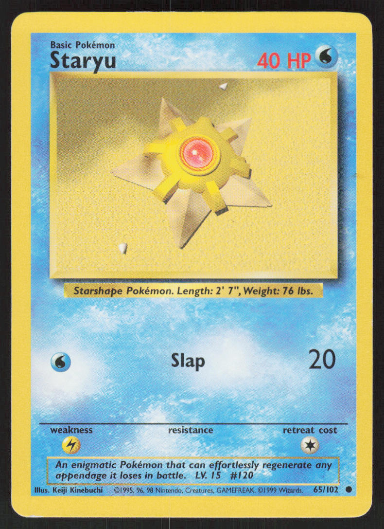 Staryu - Base Set #65/102 - Lightly Played - Normal