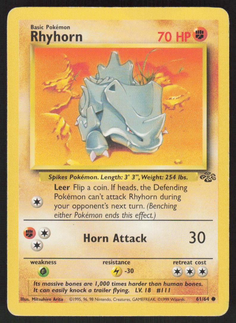 Rhyhorn - Jungle #61/64 - Lightly Played - Normal