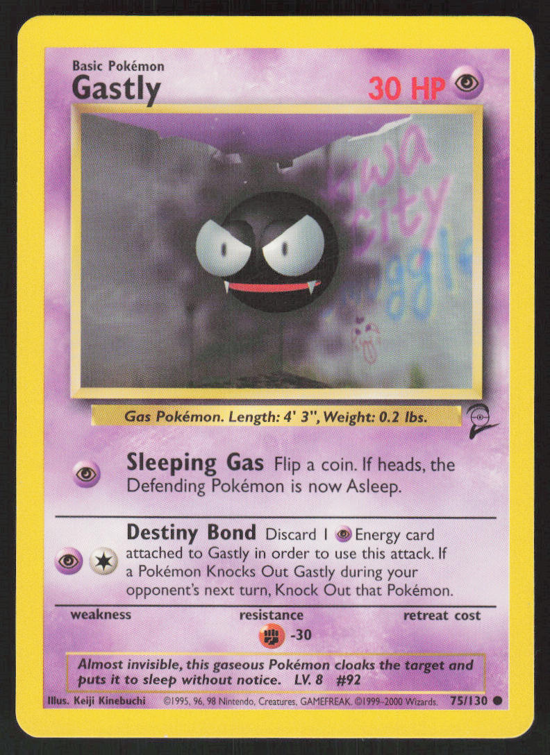 Gastly - Base Set 2 #75/130 - Lightly Played - Normal