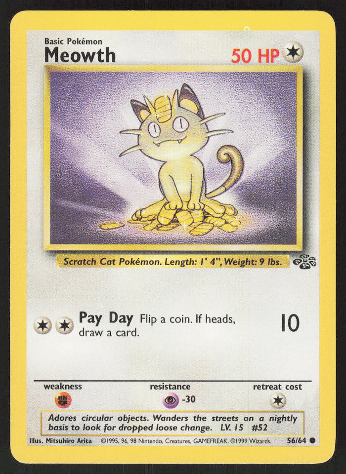 Meowth - Jungle #56/64 - Lightly Played - Normal