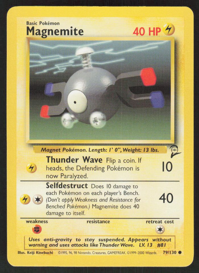 Magnemite - Base Set 2 #79/130 - Lightly Played - Normal