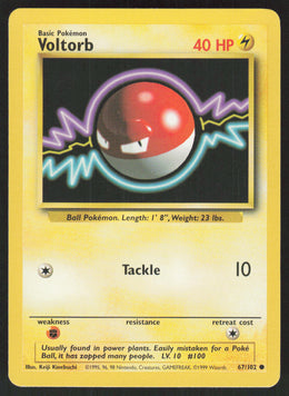 Voltorb - Base Set #67/102 - Lightly Played - Normal