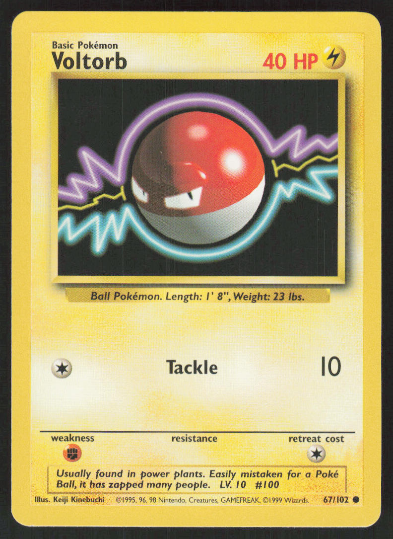 Voltorb - Base Set #67/102 - Lightly Played - Normal