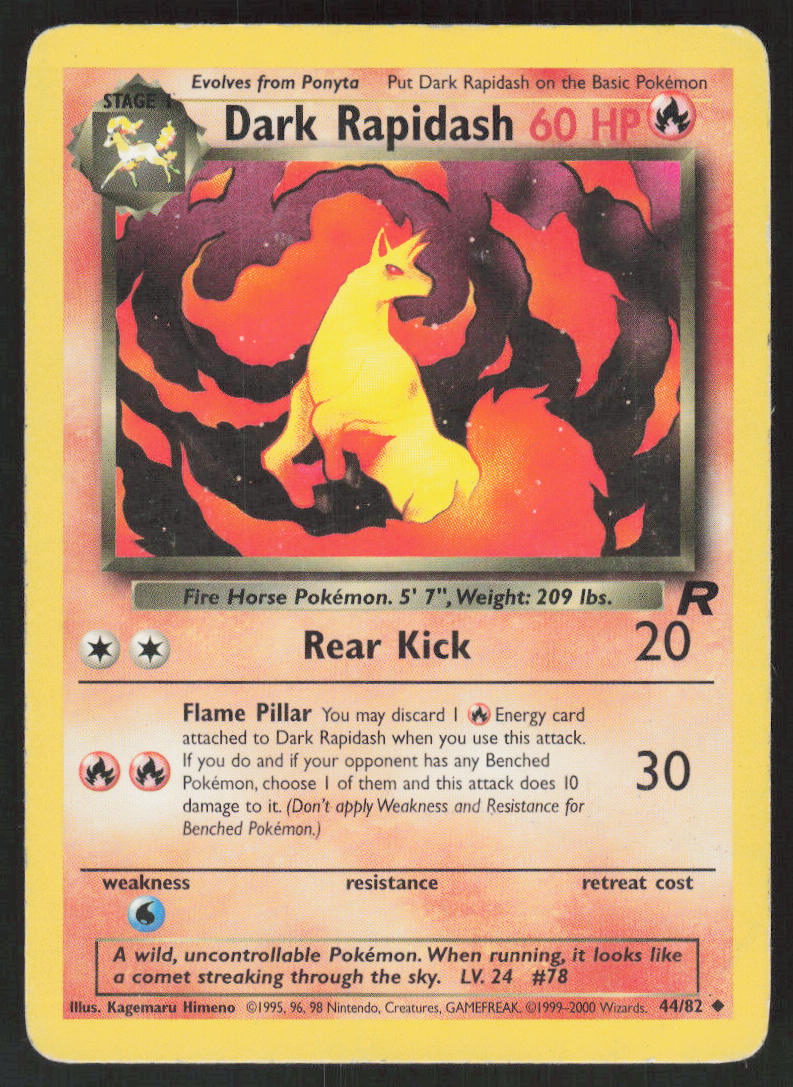 Dark Rapidash - Team Rocket #44/82 - Lightly Played - Normal