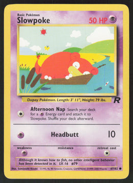 Slowpoke - Team Rocket #67/82 - Lightly Played - Normal