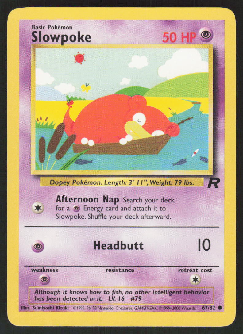Slowpoke - Team Rocket #67/82 - Lightly Played - Normal