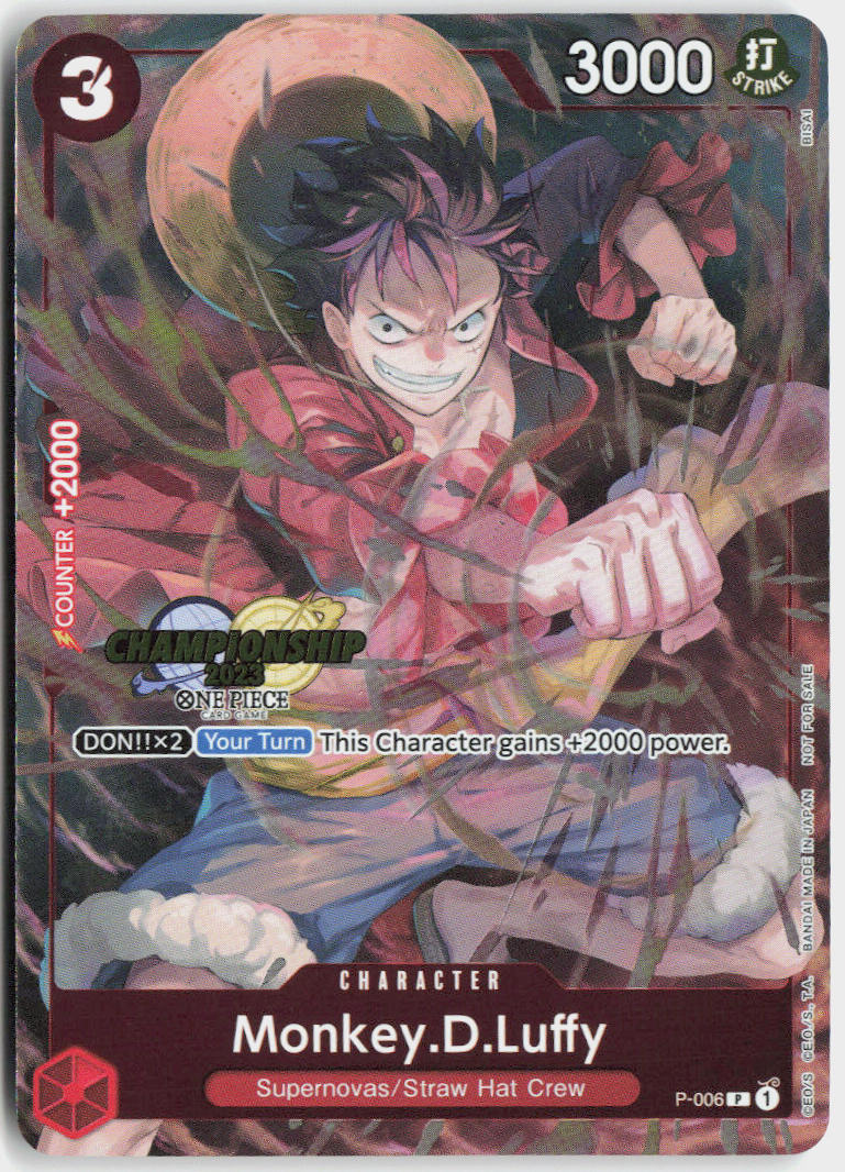One Piece - Monkey.D.Luffy [Tournament] - One Piece Japanese Promo #P-006 - Near Mint - Normal