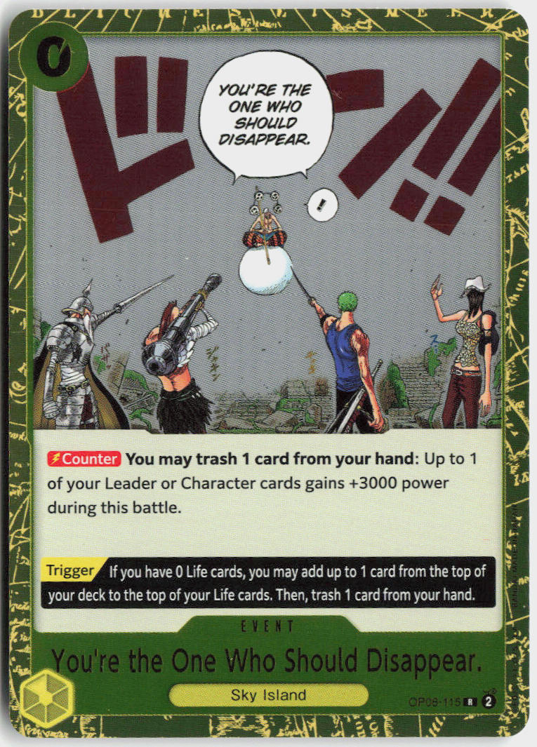 One Piece - You're the One Who Should Disappear [PRB-02] OP06-115 - One Piece Japanese Premium Booster 2 #OP08-115 - Near Mint - Non-foil