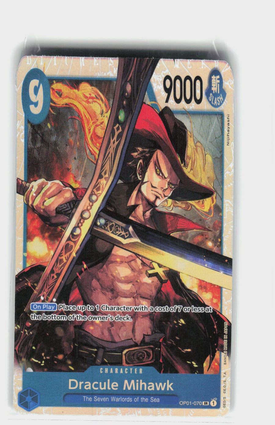 One Piece - Dracule Mihawk OP01-070 - One Piece Romance Dawn #OP01-070 - Near Mint - Standard / Non-SP