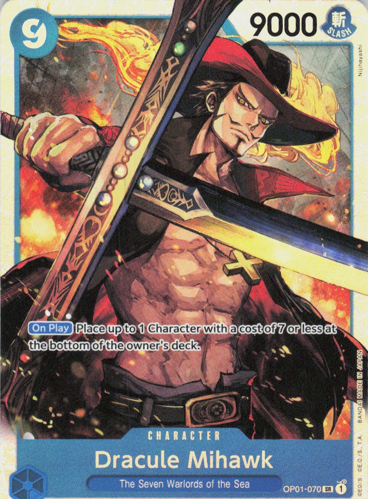 One Piece - Dracule Mihawk OP01-070 - One Piece Romance Dawn #OP01-070 - Near Mint - Standard / Non-SP