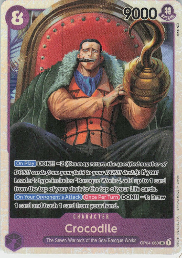 One Piece - Crocodile OP04-060 - One Piece Kingdoms of Intrigue #OP04-060 - Near Mint - Standard / Non-SP