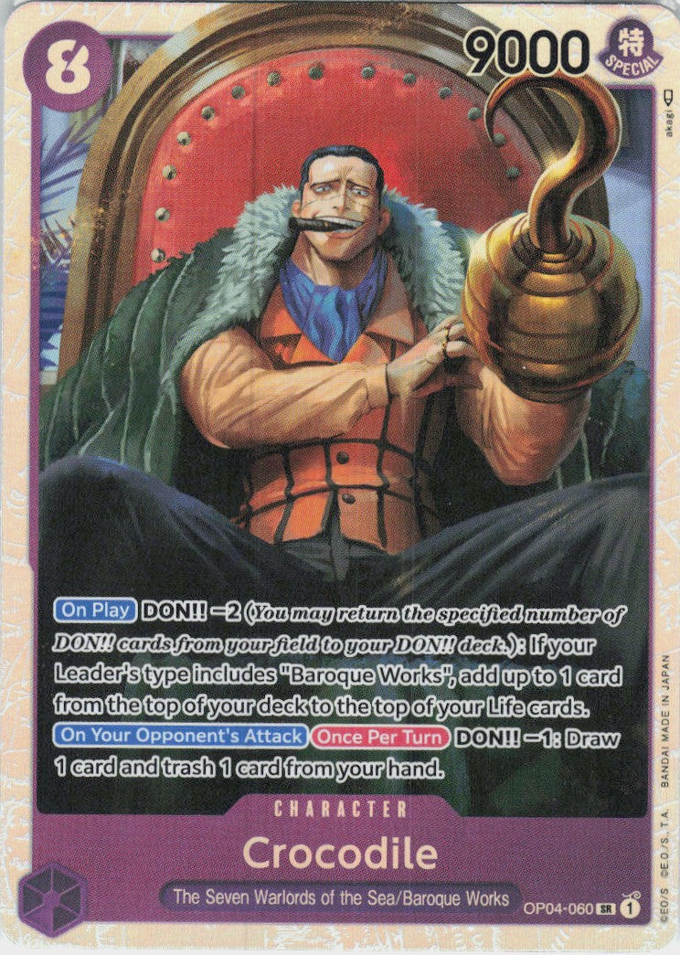 One Piece - Crocodile OP04-060 - One Piece Kingdoms of Intrigue #OP04-060 - Near Mint - Standard / Non-SP