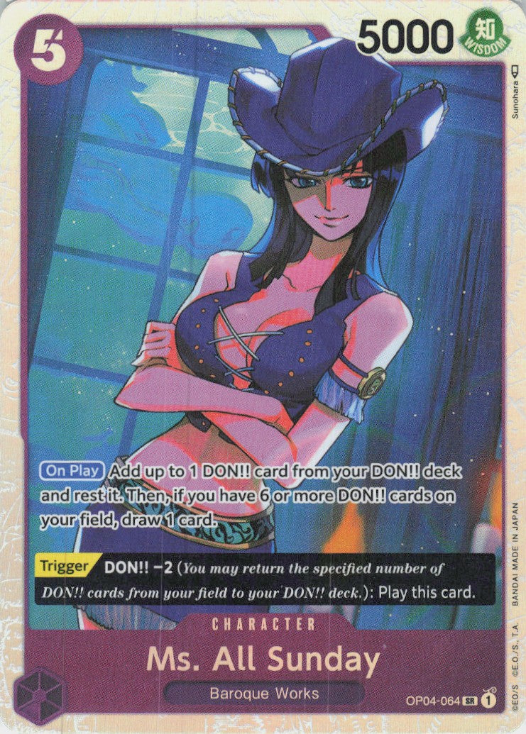 One Piece - Ms. All Sunday OP04-064 - One Piece Kingdoms of Intrigue #OP04-064 - Near Mint - Standard / Non-SP