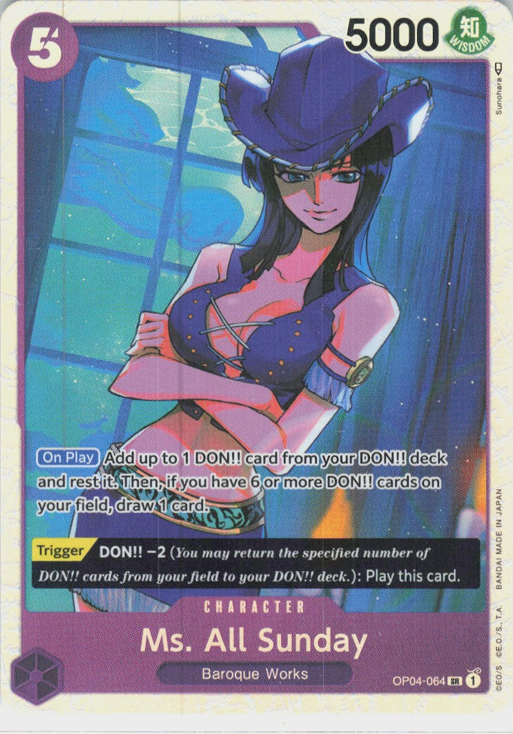 One Piece - Ms. All Sunday OP04-064 - One Piece Kingdoms of Intrigue #OP04-064 - Near Mint - Standard / Non-SP