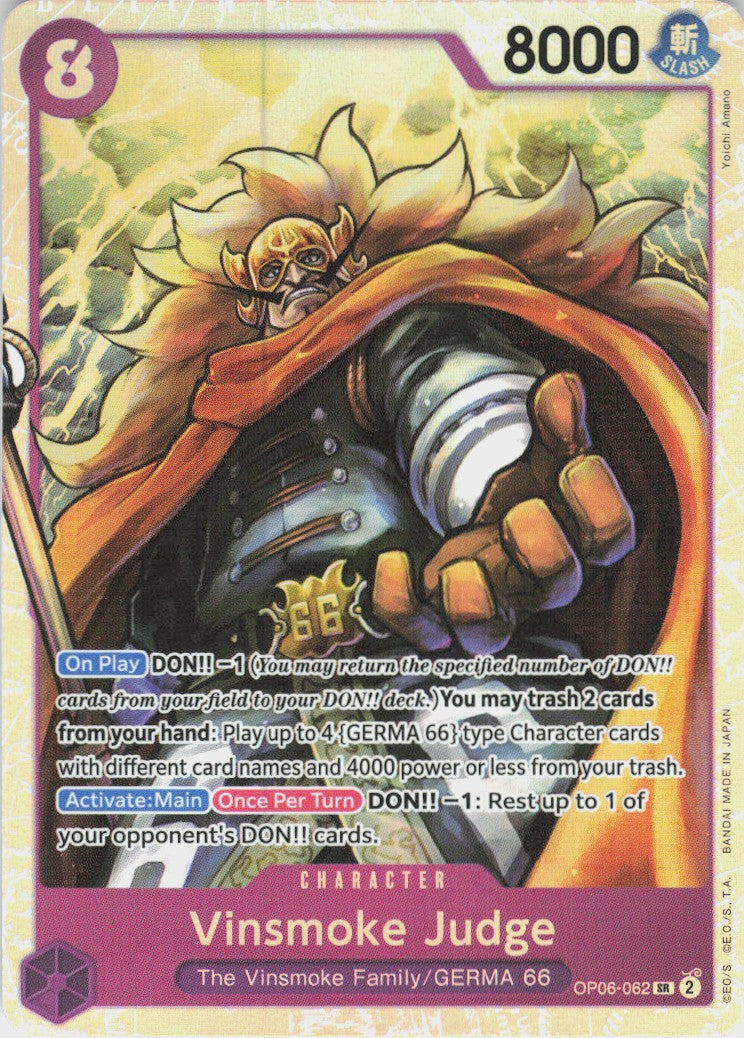 One Piece - Vinsmoke Judge OP06-062 - One Piece Wings of the Captain #OP06-062 - Near Mint - Standard / Non-SP