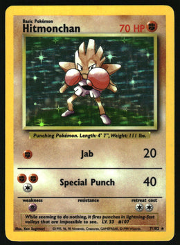 Hitmonchan #7/102 Base Pokemon Holofoil English