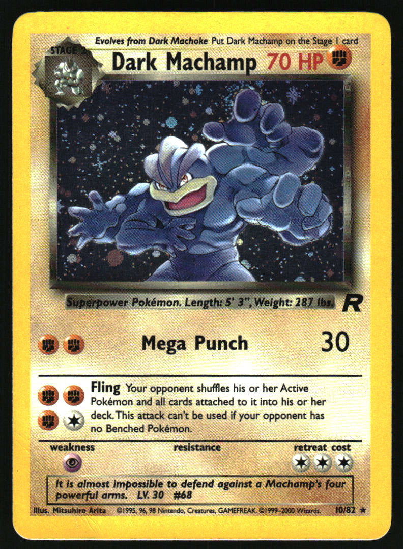 Dark Machamp #10/82 Team Rocket Pokemon Holofoil English