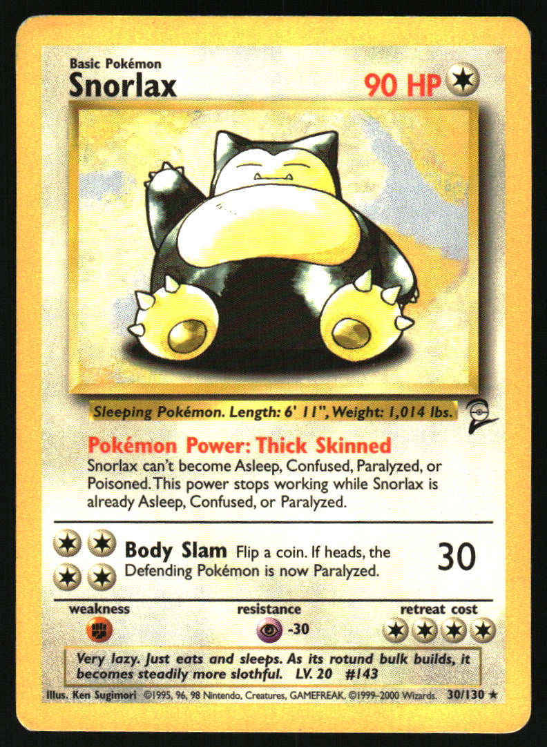 Snorlax #30/130 Base Set 2 Pokemon Non-Foil English