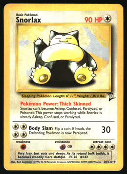 Snorlax #30/130 Base Set 2 Pokemon Non-Foil English