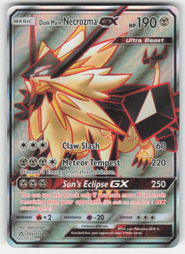Dusk Mane Necrozma-GX #145/156 Ultra Prism Pokemon Holofoil English