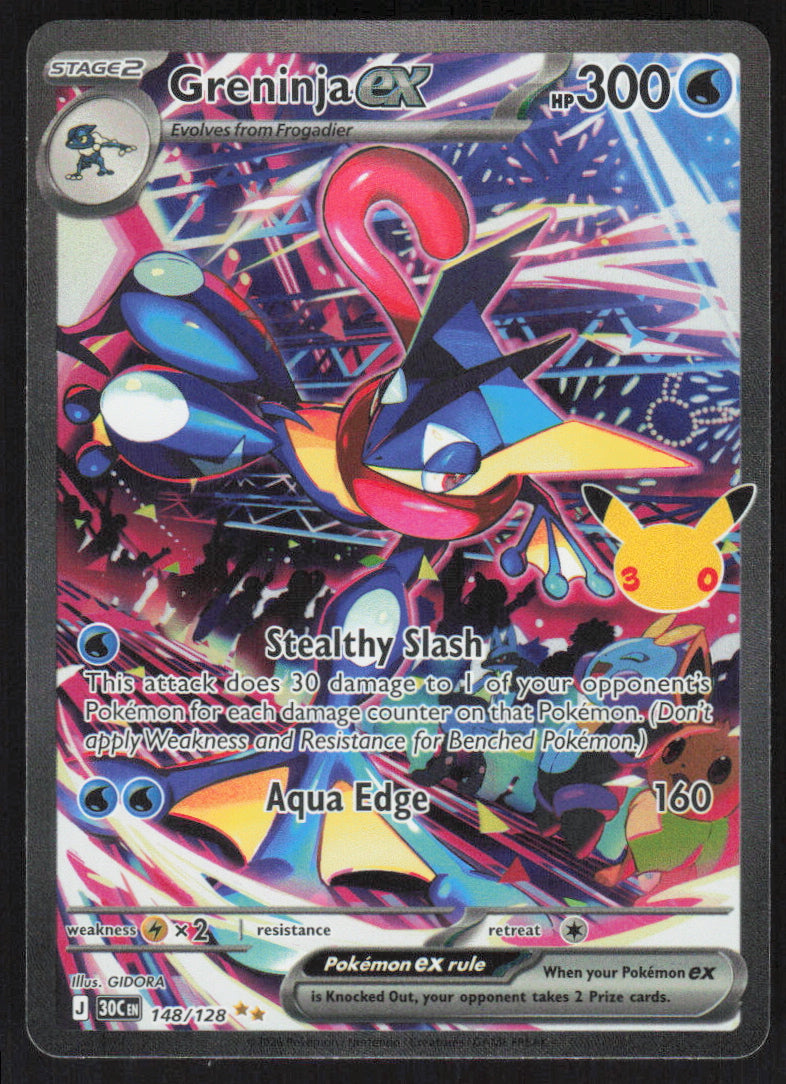 Greninja ex #148/128 30th Celebration Pokemon Holofoil English