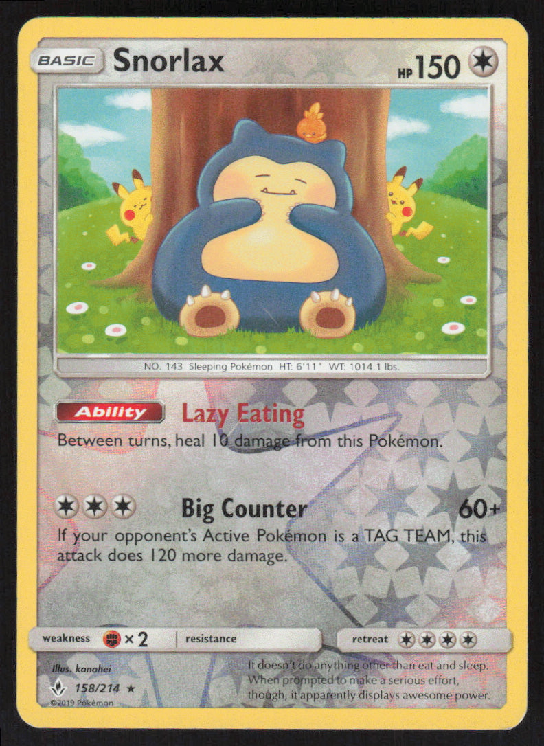 Snorlax #158/214 Holofoil